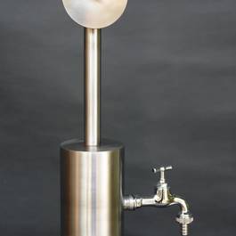 Kaltwasserdusche Rondo dick aus Edelstahl — Michael Krauss Wasserspiele