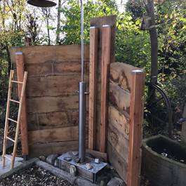 Warmwasserdusche Rondo aus Edelstahl — Michael Krauss Wasserspiele