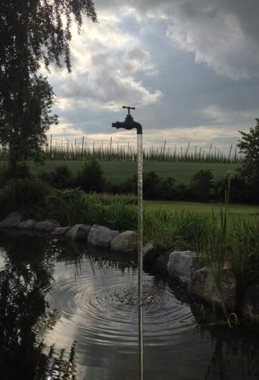 magischer wasserhahn für den teich