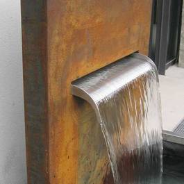 Wasserfall Mekong III aus Edelstahl — Michael Krauss Wasserspiele