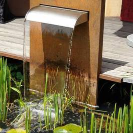 Wasserfall Mekong II aus Edelstahl — Michael Krauss Wasserspiele