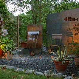 Wasserfall Mekong II aus Edelstahl — Michael Krauss Wasserspiele