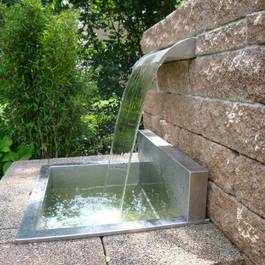 Wasserfall Mekong II aus Edelstahl — Michael Krauss Wasserspiele