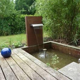 Wasserfall Mekong II aus Edelstahl — Michael Krauss Wasserspiele