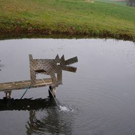Design-Brunnen Wau-Wau aus Edelstahl — Michael Krauss Wasserspiele