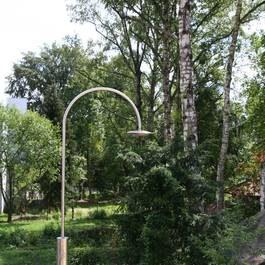 Warmwasserdusche Rondo aus Edelstahl — Michael Krauss Wasserspiele